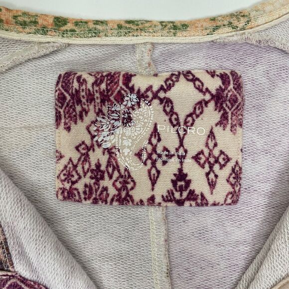 Anthropologie Pilcro Pink Patchwork Oversized Sweatshirt Size Large - Picture 6 of 16